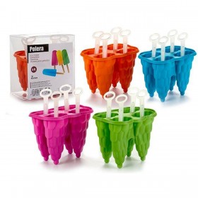 Stampo per Gelati CH72099 Azzurro Verde Arancio Fucsia Plastica 8,5 x 12,5 x 12 cm (24 Unità)
