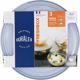 Set di Ciotole Duralex   Azzurro Con coperchio 3 Pezzi (4 Unità)