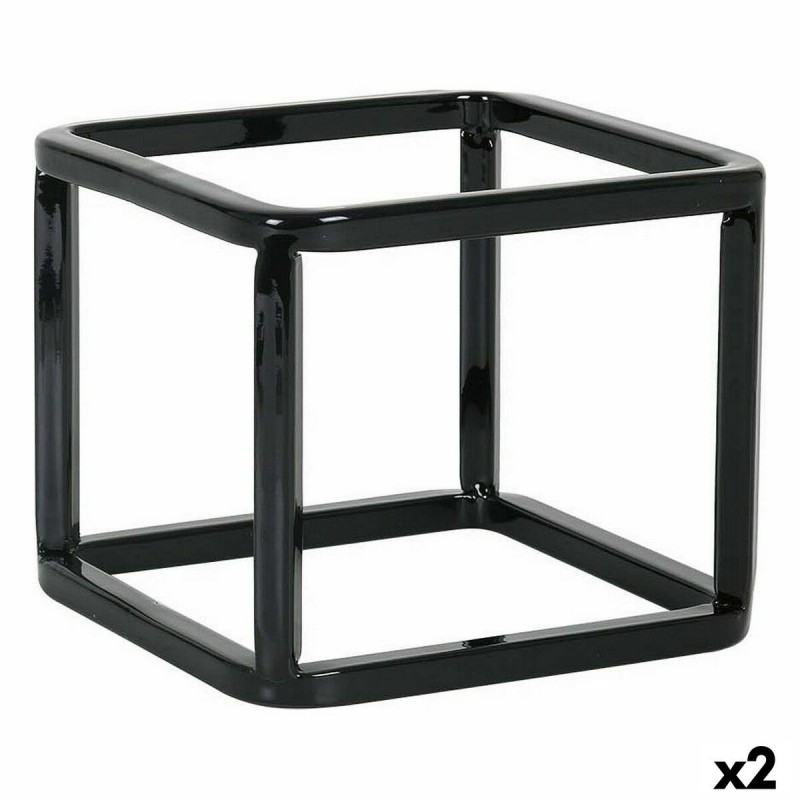 Supporto per Utensili da Cucina Inde Metallo 12 x 12 x 10 cm Cestino Multiuso (2 Unità)