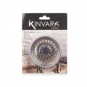 Filtro Lavandino Kinvara 1000B Nero Argentato Acciaio inossidabile Ø 8,5 cm (24 Unità)