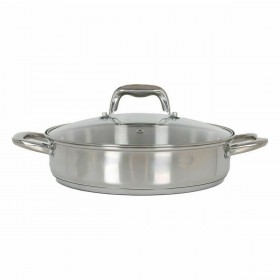 Casseruola con coperchio in vetro Quttin 2,2 L (4 Unità)