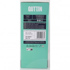 Set di Coltelli con Supporto in Legno Quttin 47718 (14 pcs) 14 Parti (2 Unità)