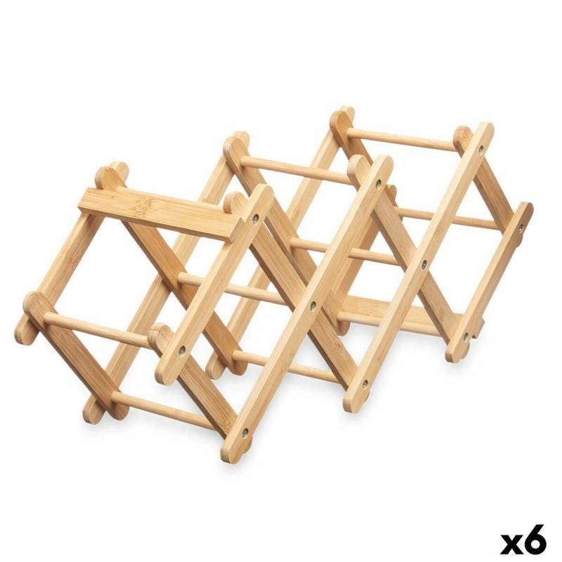 Portabottiglie Pieghevole Kinvara KT216003-1 Naturale 54 x 15 x 21,5 cm (6 Unità)