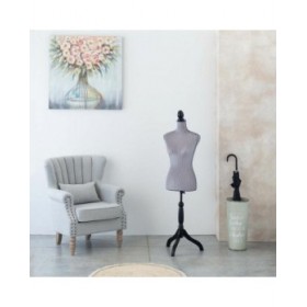 Quadro Alexandra House Living Tela Legno di abete 80 x 3 x 80 cm