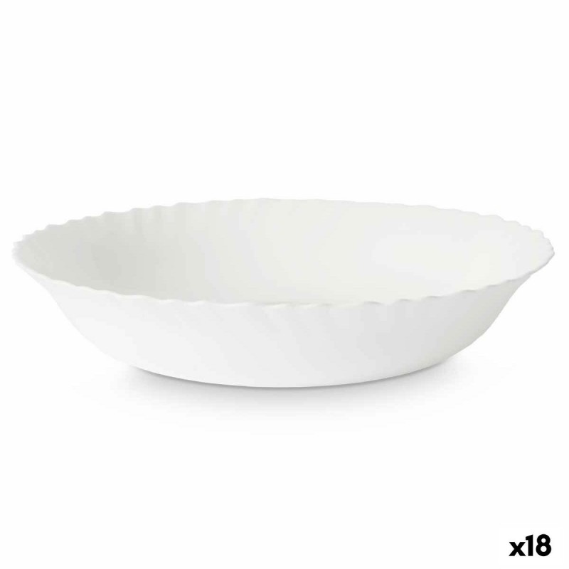 Insalatiera Vivalto LQW-110 Bianco Vetro opalino 27,5 x 5,5 x 27,5 cm (18 Unità)