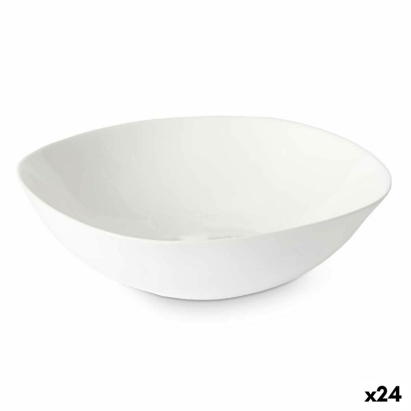 Ciotola Vivalto LFW-90 Bianco Vetro opalino Quadrato 21,5 x 7 x 21,5 cm (24 Unità)