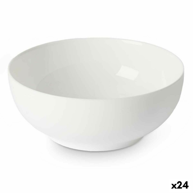 Ciotola Vivalto LZKW-70 Bianco Vetro opalino 18 x 7 x 18 cm (24 Unità)