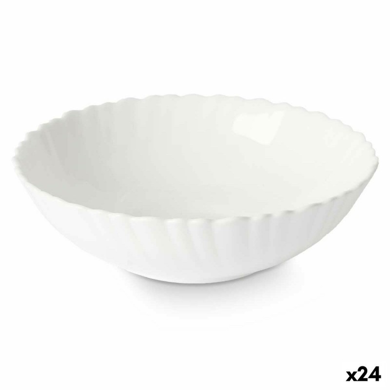 Ciotola Vivalto LSLW-70 Bianco Vetro opalino 17,5 x 5,5 x 17,5 cm (24 Unità)