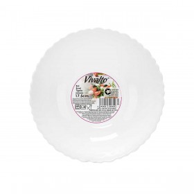 Ciotola Vivalto LSLW-70 Bianco Vetro opalino 17,5 x 5,5 x 17,5 cm (24 Unità)