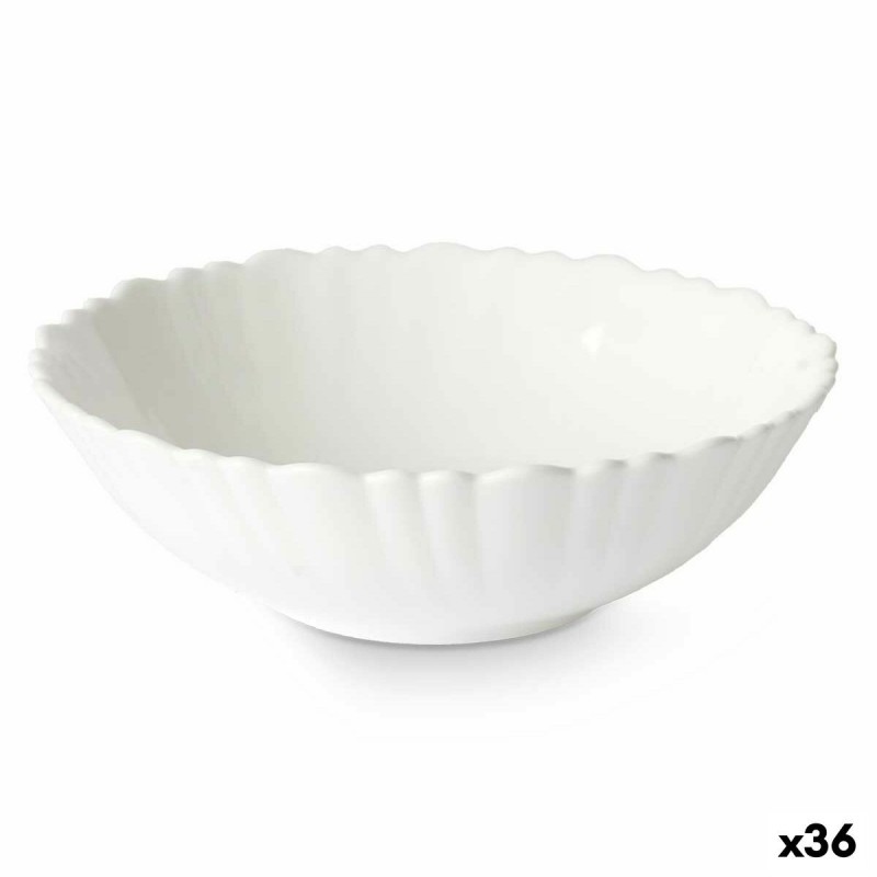 Ciotola Vivalto LSLW-60 Bianco Vetro opalino 15,5 x 5 x 15,5 cm (36 Unità)