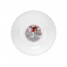 Ciotola Vivalto LSLW-60 Bianco Vetro opalino 15,5 x 5 x 15,5 cm (36 Unità)