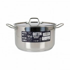 Pentola con Coperchio Quttin Hotel Acciaio ø 28 x 16 cm (2 Unità)