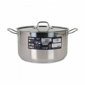 Pentola con Coperchio Quttin Hotel Acciaio ø 30 x 17 cm (2 Unità)