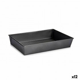 Stampo Rettangolare Kinvara CK31470 Grigio scuro Metallo Acciaio al carbonio 24 x 6,5 x 36,5 cm (12 Unità)