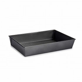 Stampo Rettangolare Kinvara CK31470 Grigio scuro Metallo Acciaio al carbonio 24 x 6,5 x 36,5 cm (12 Unità)