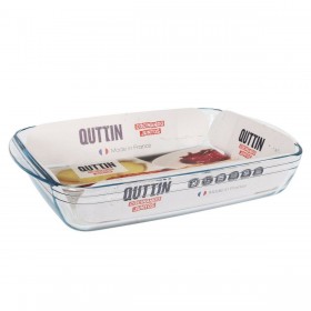 Pirofila da Forno Quttin   Trasparente Vetro Rettangolare 5 L 40,2 x 26,4 x 7 cm (6 Unità)