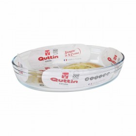 Pirofila da Forno Quttin   Trasparente Vetro Ovale 2,2 L 30,1 x 20,9 x 6,3 cm (4 Unità)