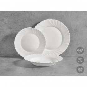 Set di Stoviglie Vivalto F-LBP100-80-90 Bianco Vetro opalino (2 Unità)