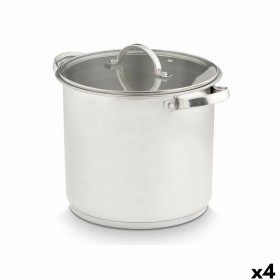 Casseruola con coperchio in vetro Kinvara 17396 Argentato 31 x 25 x 24 cm Induzione (4 Unità)