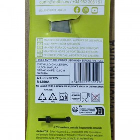 Coltello da Bistecca Quttin Natura 10,5 cm (60 Unità)