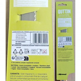 Coltello per il Pane Quttin 49905 Legno 32 Unità 33 cm