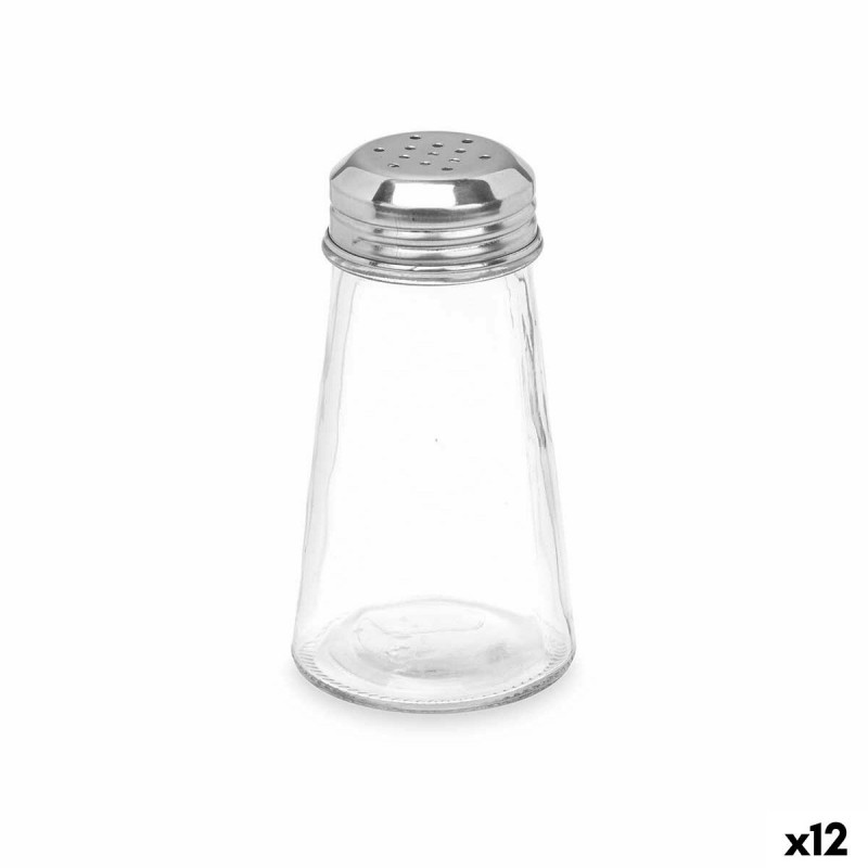 Saliera Vivalto YHP-SZ24/DH12 Trasparente Metallo Vetro 5,5 x 10,5 x 5,5 cm (12 Unità)