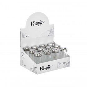Saliera Vivalto YHP-SZ24/DH12 Trasparente Metallo Vetro 5,5 x 10,5 x 5,5 cm (12 Unità)