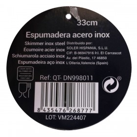 Schiumarola Quttin    Acciaio inossidabile 33 x 10,3 cm