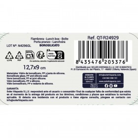 Porta pranzo Ermetico Quttin Rettangolare 180 ml 12,7 x 8,9 x 5 cm (12 Unità)