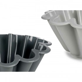 Stampo per Dolci Kinvara HH477 Grigio chiaro Grigio scuro Silicone 1,5 L 24,5 x 10 x 24,5 cm (6 Unità)