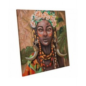 Quadro Alexandra House Living Life Tela Legno di abete 100 x 3 x 100 cm