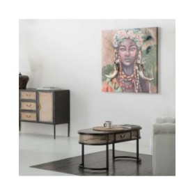 Quadro Alexandra House Living Life Tela Legno di abete 100 x 3 x 100 cm