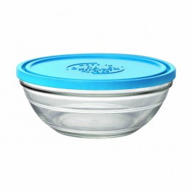 Porta Pranzo Rotondo con Coperchio Duralex FreshBox Azzurro 1,6 L (8 Unità)