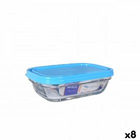 Portapranzo Rettangolare con Coperchio Duralex Freshbox 400 ml Azzurro (8 Unità)