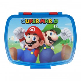 Contenitore per Sandwich Super Mario Plastica Rosso Azzurro (17 x 5.6 x 13.3 cm)