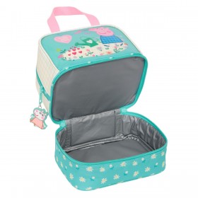 Portamerenda Peppa Pig Pretty flowers Giallo Menta 20 x 20 x 15 cm