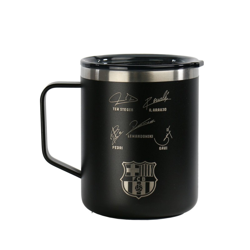 Tazza Thermos con Coperchio F.C. Barcelona Blu Marino Acciaio inossidabile