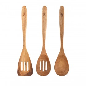 Set di Utensili da Cucina Masterpro Legno di acacia Marrone 3 Pezzi