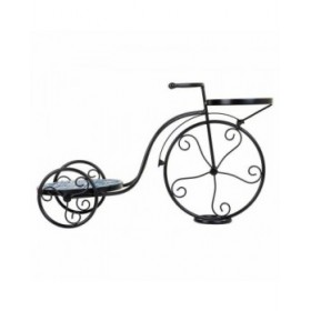 Supporto per Vaso Alexandra House Living Nero Ferro Piastrella Bicicletta 26 x 43 x 67 cm