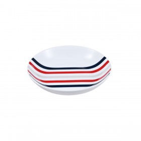 Set di Stoviglie Beverly Hills Polo Club Azzurro Rosso Porcellana Righe 12 Pezzi