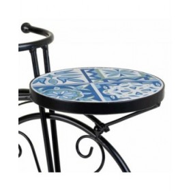 Supporto per Vaso Alexandra House Living Nero Ferro Piastrella Bicicletta 26 x 43 x 67 cm