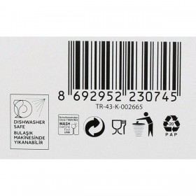Set di Bicchieri LAV Assos 360 ml 6 Pezzi (8 Unità)