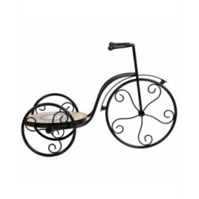 Supporto per Vaso Alexandra House Living Nero Ferro Piastrella Bicicletta 23 x 36 x 53 cm