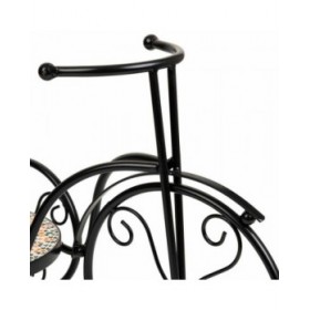 Supporto per Vaso Alexandra House Living Nero Ferro Piastrella Bicicletta 23 x 36 x 53 cm