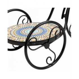 Supporto per Vaso Alexandra House Living Nero Ferro Piastrella Bicicletta 23 x 36 x 53 cm