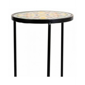Supporto per Vaso Alexandra House Living Nero Ferro Piastrella 30 x 68 x 30 cm 3 Pezzi