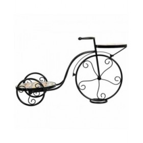 Supporto per Vaso Alexandra House Living Nero Ferro Piastrella Bicicletta 26 x 43 x 67 cm
