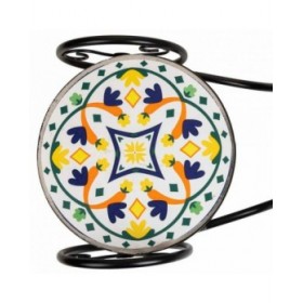 Supporto per Vaso Alexandra House Living Nero Ferro Piastrella Bicicletta 26 x 43 x 67 cm