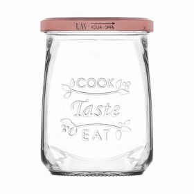 Barattolo In Vetro Trasparente Inde Tasty 550 ml Con coperchio (12 Unità)