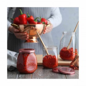 Barattolo In Vetro Trasparente Inde Tasty 550 ml Con coperchio (12 Unità)